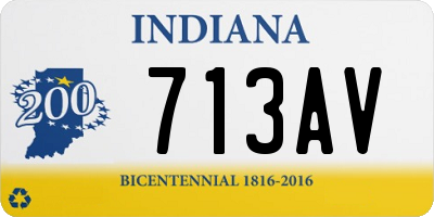 IN license plate 713AV