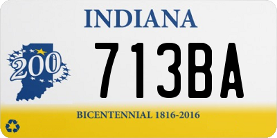 IN license plate 713BA