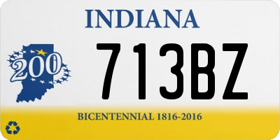 IN license plate 713BZ