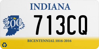 IN license plate 713CQ