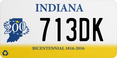 IN license plate 713DK