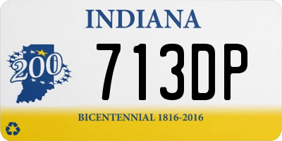 IN license plate 713DP