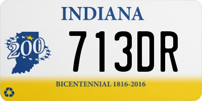 IN license plate 713DR