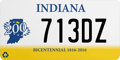 IN license plate 713DZ