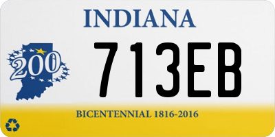 IN license plate 713EB