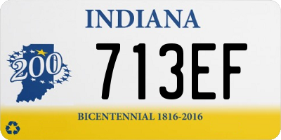 IN license plate 713EF