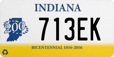 IN license plate 713EK