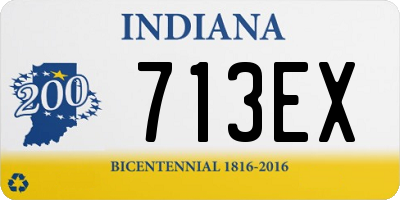 IN license plate 713EX