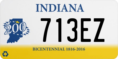 IN license plate 713EZ