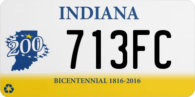 IN license plate 713FC