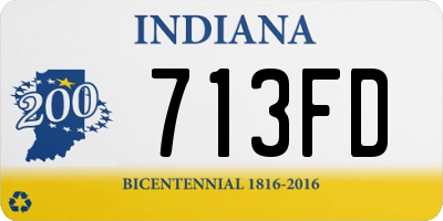 IN license plate 713FD