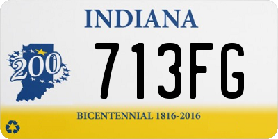 IN license plate 713FG