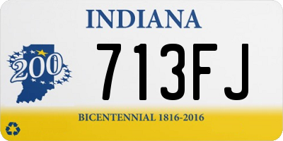 IN license plate 713FJ