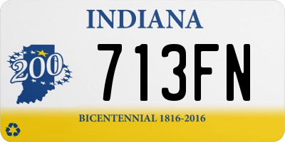 IN license plate 713FN