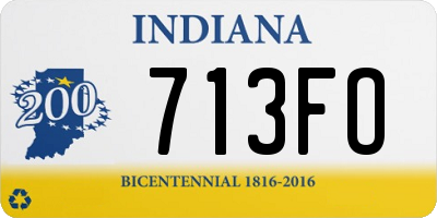 IN license plate 713FO