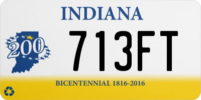 IN license plate 713FT
