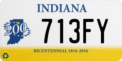 IN license plate 713FY
