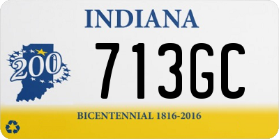 IN license plate 713GC