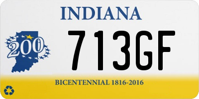 IN license plate 713GF