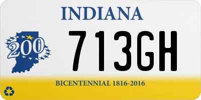 IN license plate 713GH