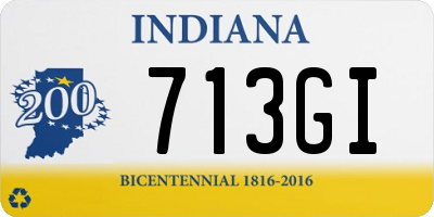 IN license plate 713GI