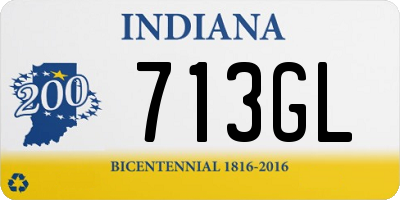 IN license plate 713GL