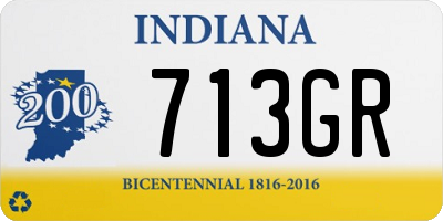 IN license plate 713GR