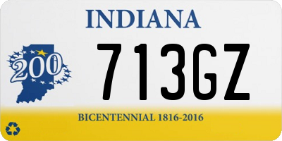 IN license plate 713GZ