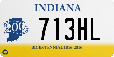 IN license plate 713HL