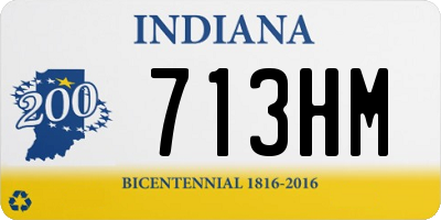 IN license plate 713HM