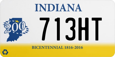 IN license plate 713HT