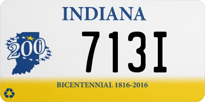 IN license plate 713I