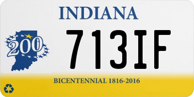 IN license plate 713IF