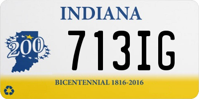 IN license plate 713IG