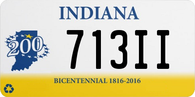 IN license plate 713II