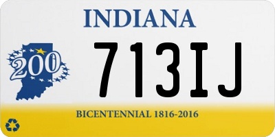 IN license plate 713IJ