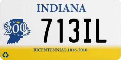 IN license plate 713IL