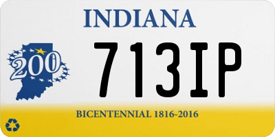 IN license plate 713IP