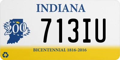 IN license plate 713IU
