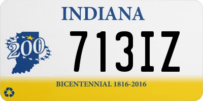 IN license plate 713IZ