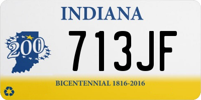 IN license plate 713JF