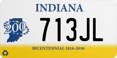 IN license plate 713JL