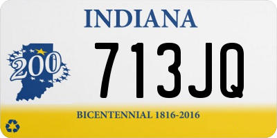 IN license plate 713JQ