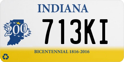 IN license plate 713KI