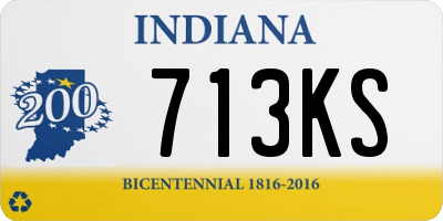 IN license plate 713KS