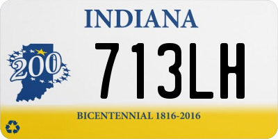 IN license plate 713LH