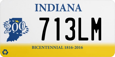 IN license plate 713LM