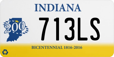 IN license plate 713LS