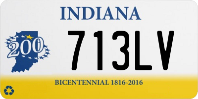 IN license plate 713LV