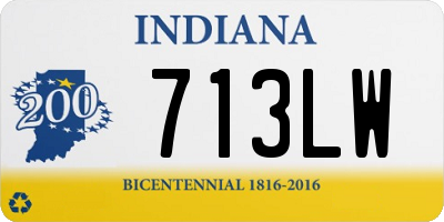 IN license plate 713LW